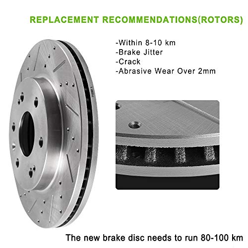 Juego de 2 Discos de Freno Delanteros Perforados y - Imagen 4