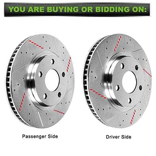 Juego de 2 Discos de Freno Delanteros Perforados y - Imagen 5