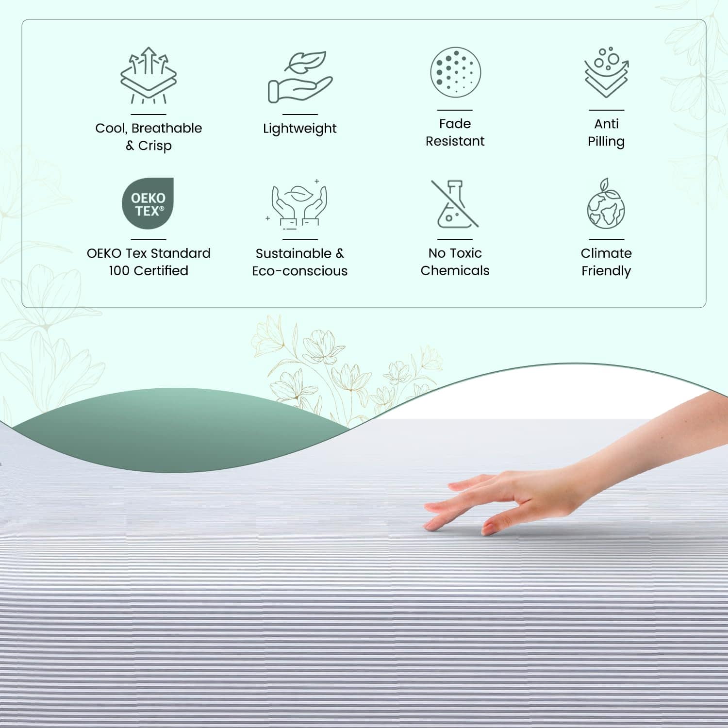 Juego de Sábanas de Algodón 100% Feather & Stitch, 300 - Imagen 4