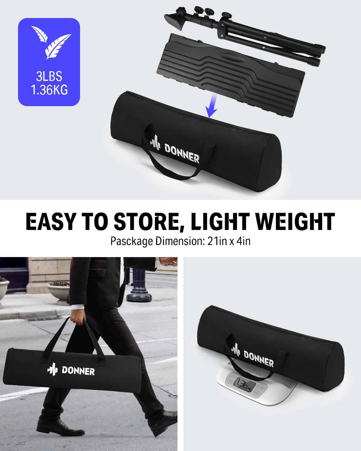 Soporte de Partituras Donner con Luz, DMS-1 Soporte de - Imagen 7