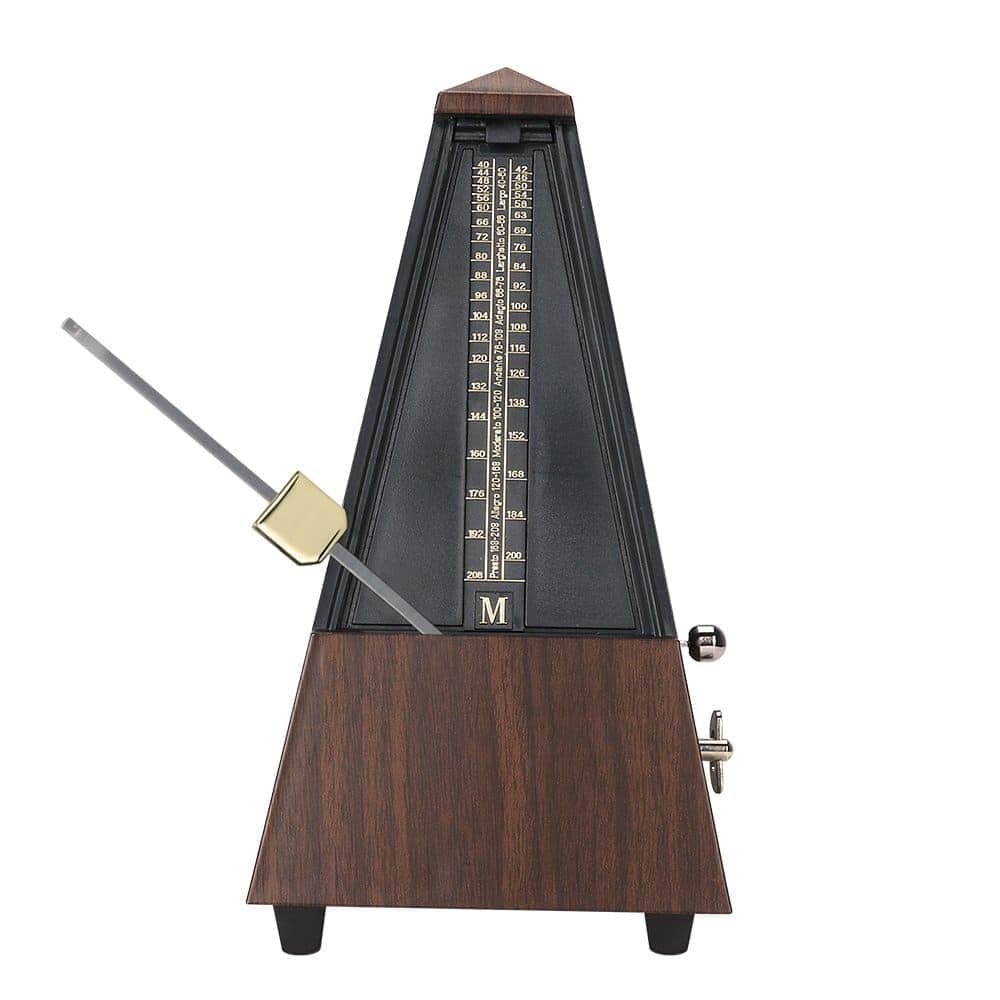 Metrónomo Mecánico Profesional para Piano, Plástico Marrón - Imagen 5