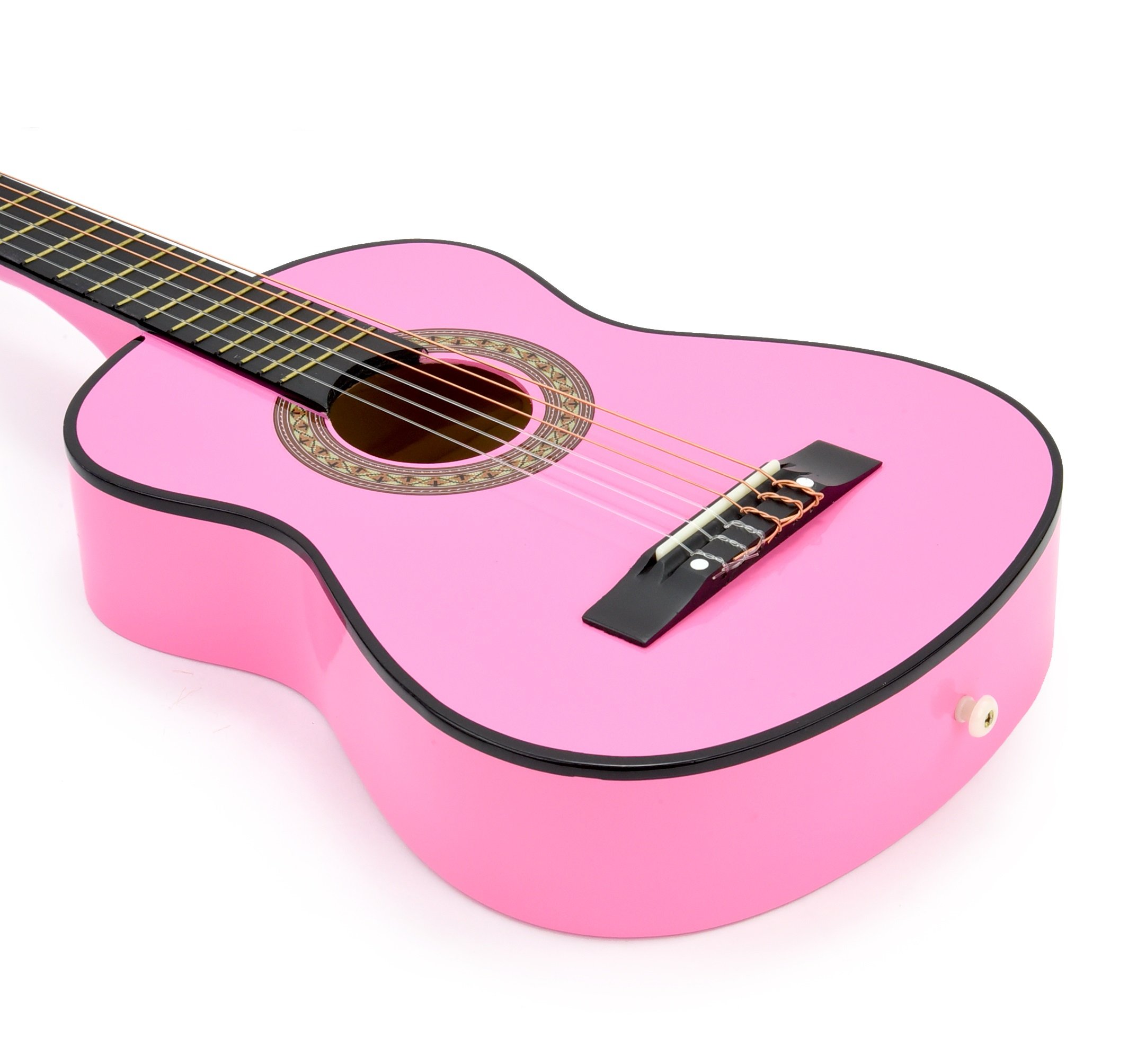 ¡NUEVO! Guitarra de Madera Rosa de 30" para Zurdos Con - Imagen 6