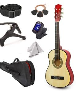 ¡NUEVO! Guitarra de Madera Natural para Zurdos de 30" con