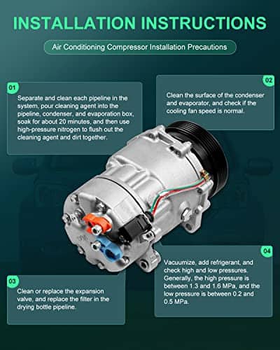 Compresor de Aire Acondicionado SCITOO CO 1206JC Compatible - Imagen 8