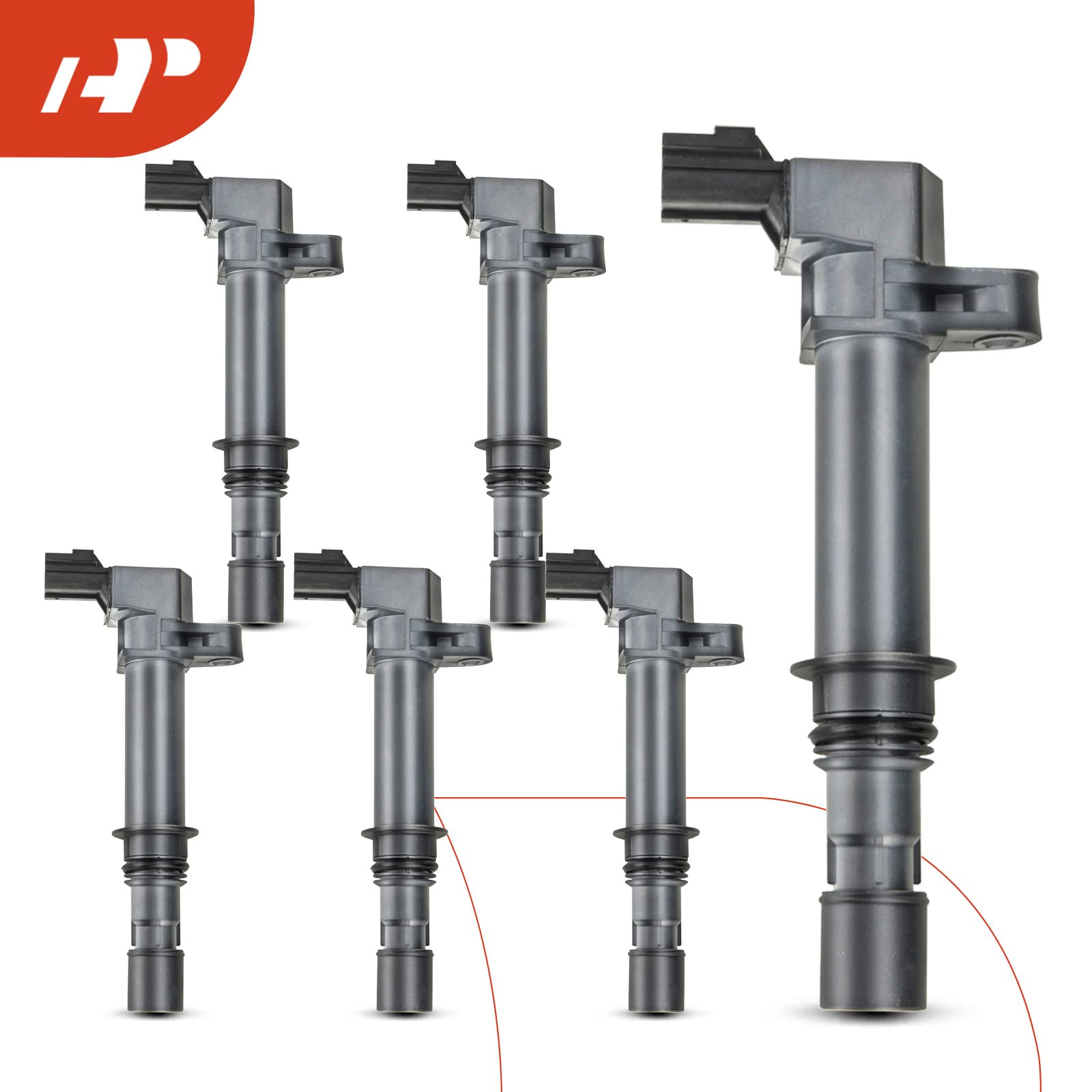 Conjunto de 6 Bobinas de Encendido del Motor A-Premium - Imagen 9