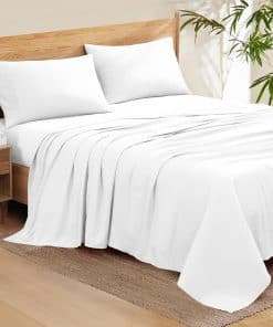 Juego de sábanas de tela pesada Rinku Linen Cal-King Size