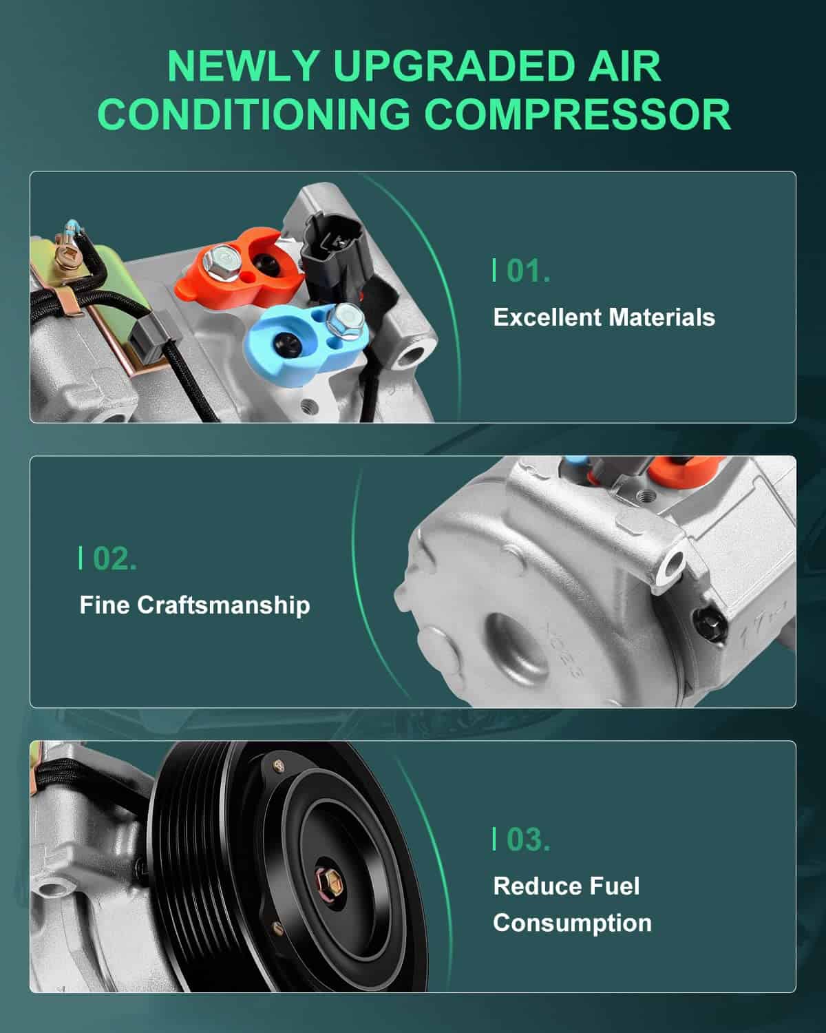 Compresor de Aire Acondicionado SCITOO para Honda Accord - Imagen 5