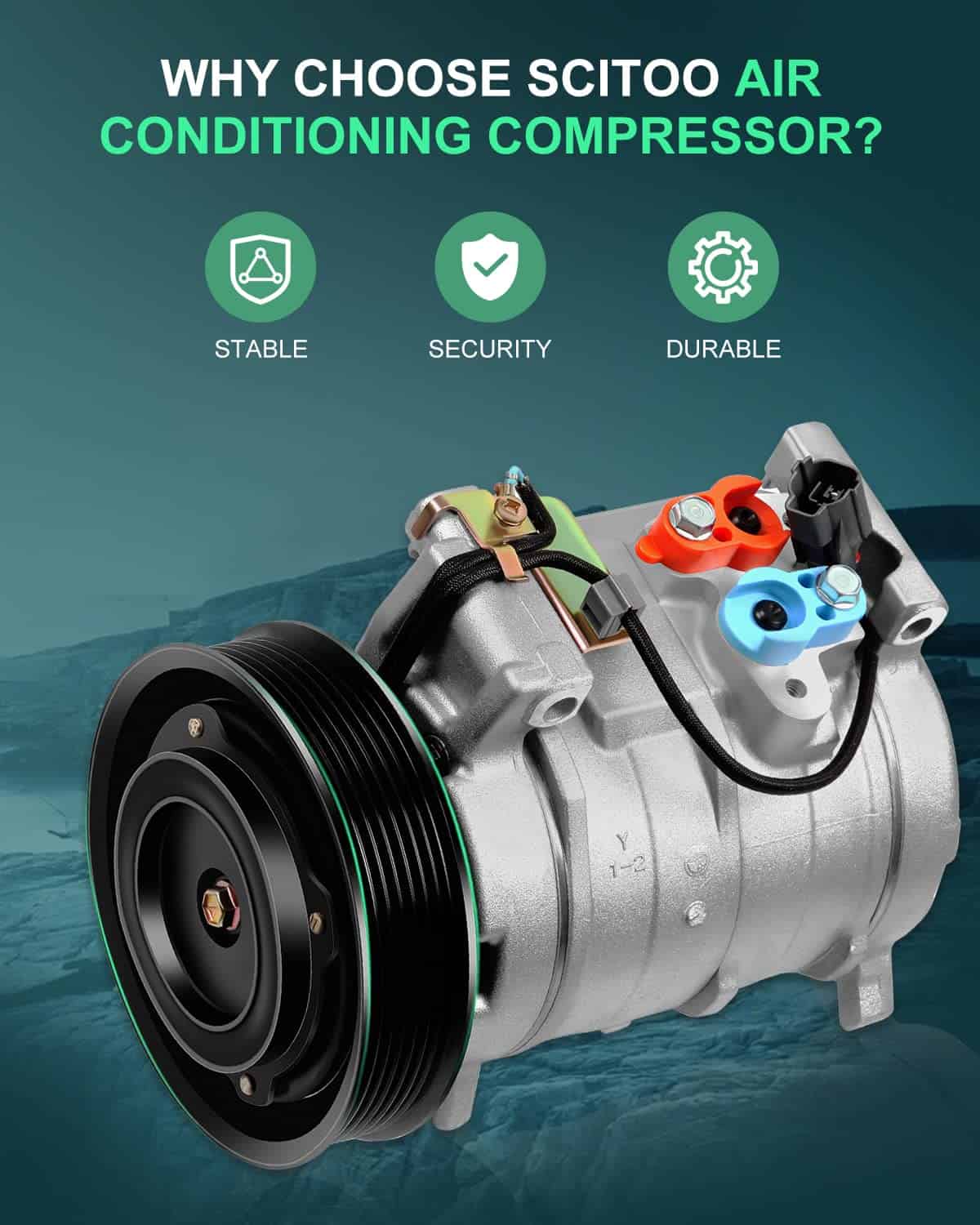 Compresor de Aire Acondicionado SCITOO para Honda Accord - Imagen 4