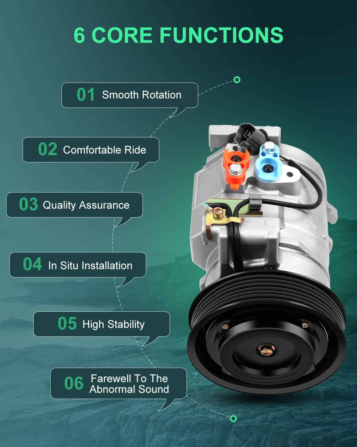 Compresor de Aire Acondicionado SCITOO para Honda Accord - Imagen 6