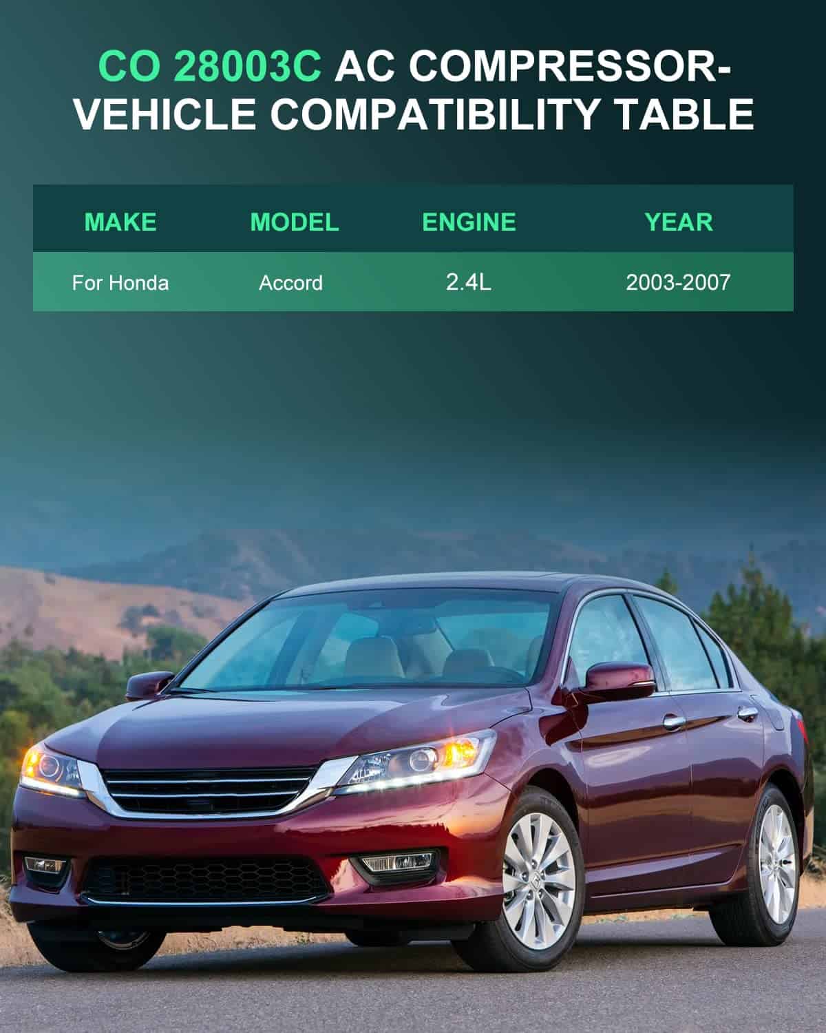 Compresor de Aire Acondicionado SCITOO para Honda Accord - Imagen 3