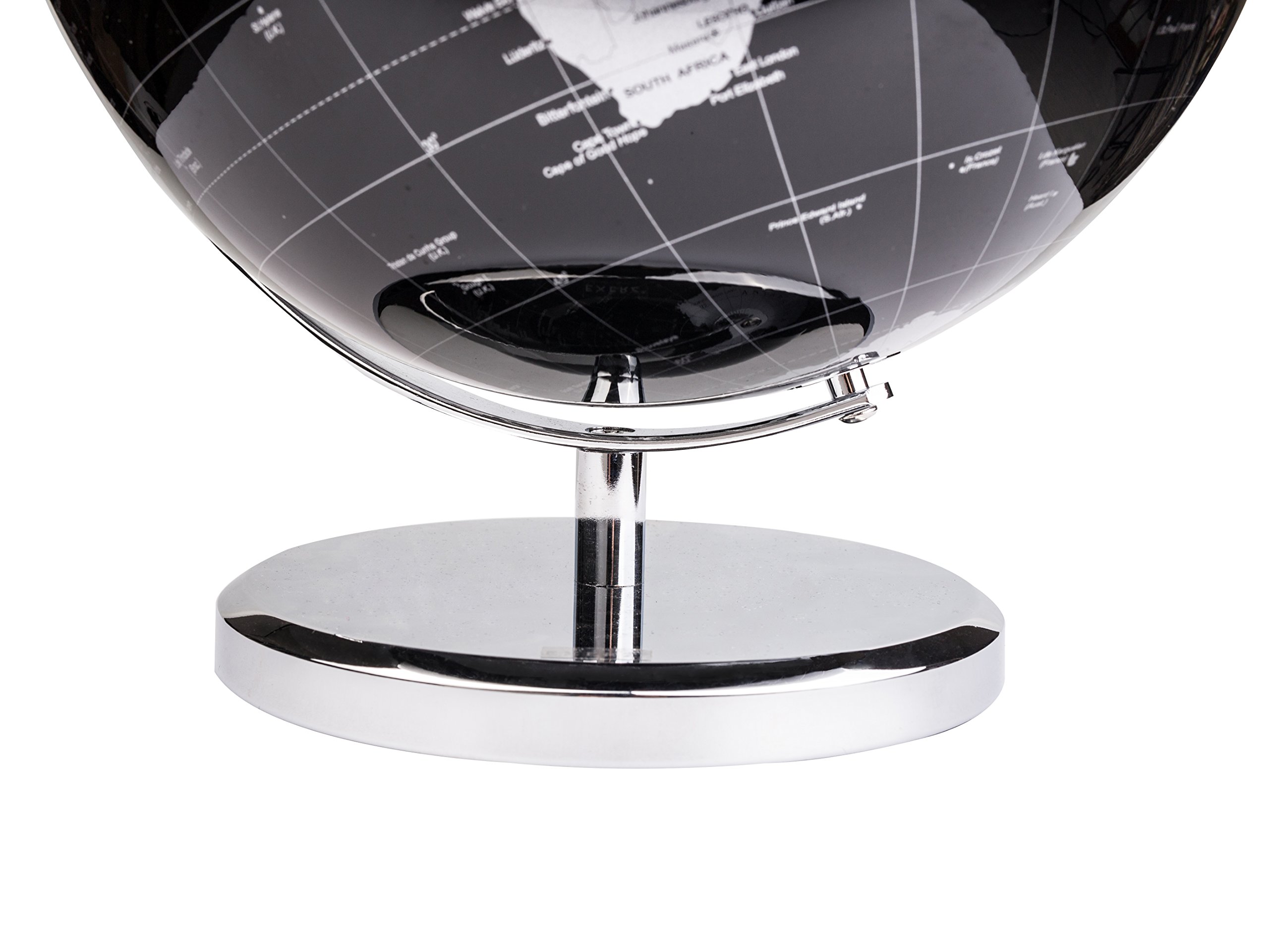 Exerz Globo de Mundo de 10" Negro - Arco y Base de Acero - Imagen 7