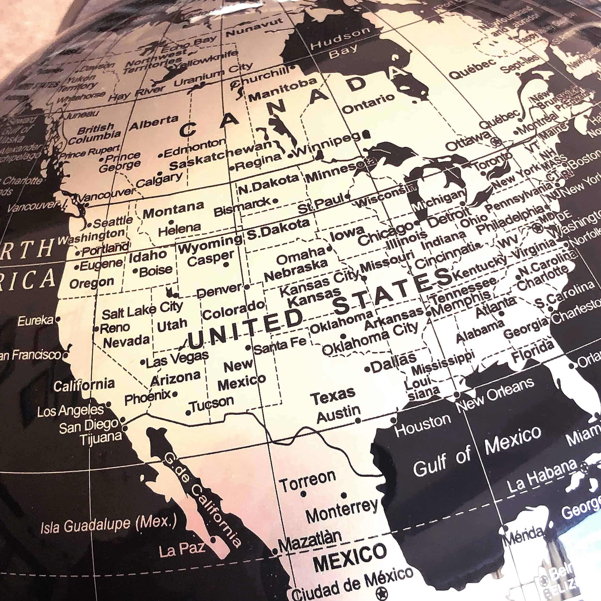 Globo Terrestre Exerz de 12" Negro - Arco y Base de Acero - Imagen 10