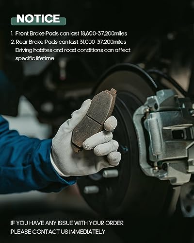 Juego de Pastillas de Freno de Cerámica, SCITOO 8pcs Set de - Imagen 8