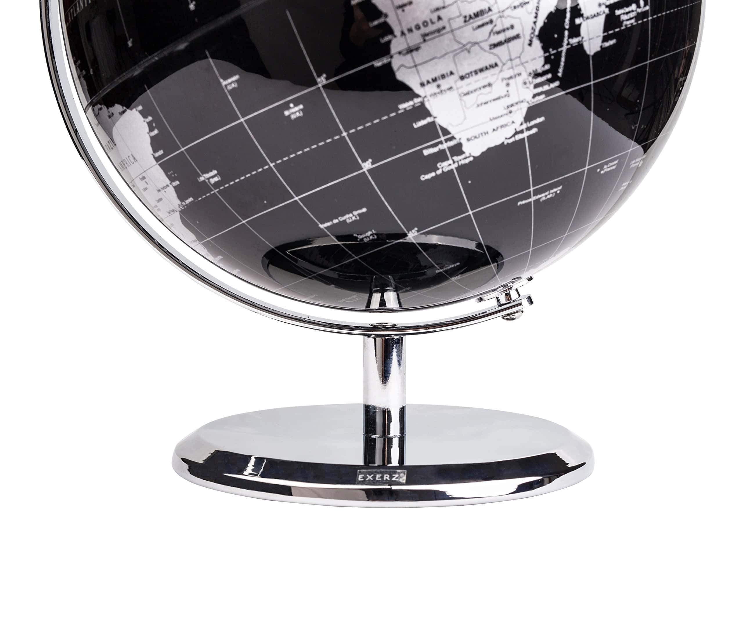 ANNOVA Globo del Mundo Metálico Negro - Decoración de - Imagen 6