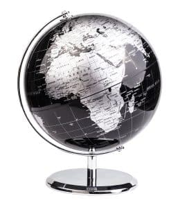 Exerz Globo del Mundo de 8" Negro - Arco y Base de Acero