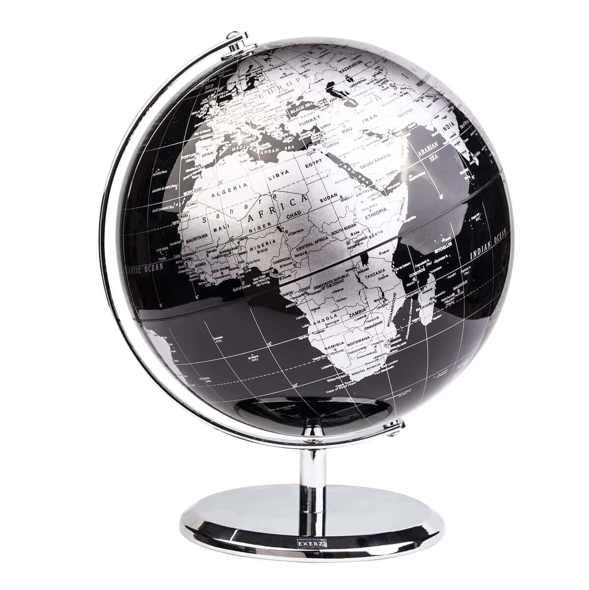 ANNOVA Globo del Mundo Metálico Negro - Decoración de