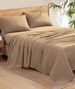 Juego de sábanas de tela pesada Rinku Linen Cal-King tamaño