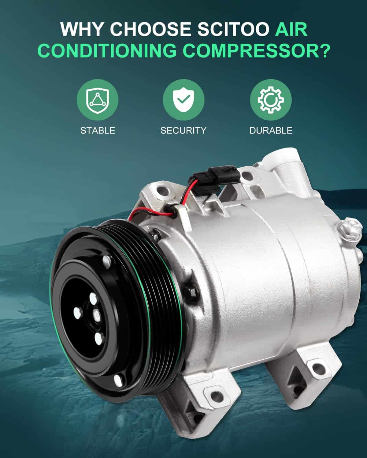 Compresor de Aire Acondicionado SCITOO CO 11200C para - Imagen 3