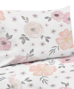 Set de Sábanas Gemelas de Sweet Jojo Designs en Rosa, Gris