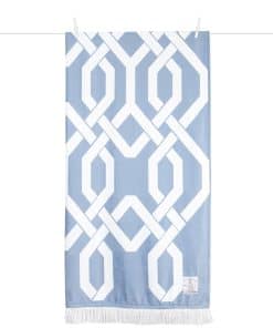 Manta Little Giraffe Bliss Windowpane 40" x 58", Azul Claro