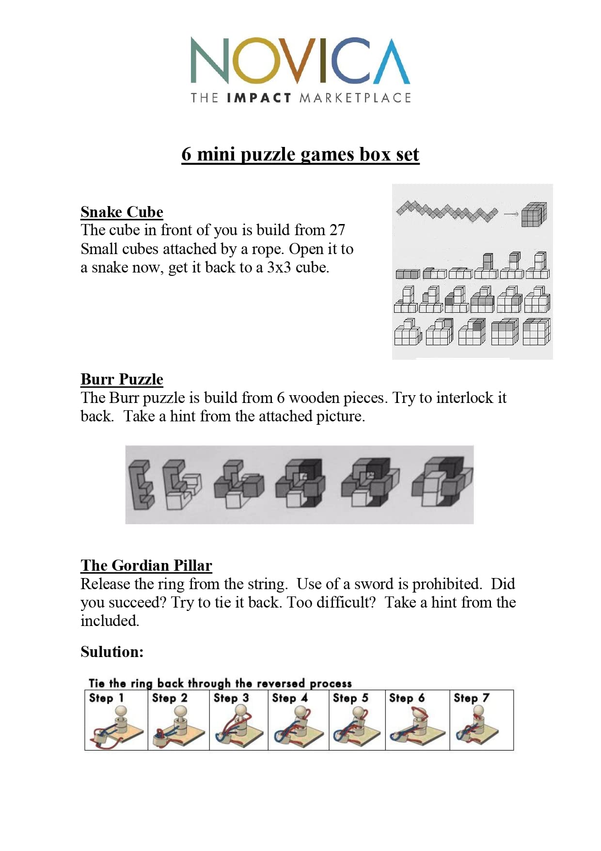 Juego de Rompecabezas de Madera de Raintree Hechos a Mano - Imagen 6