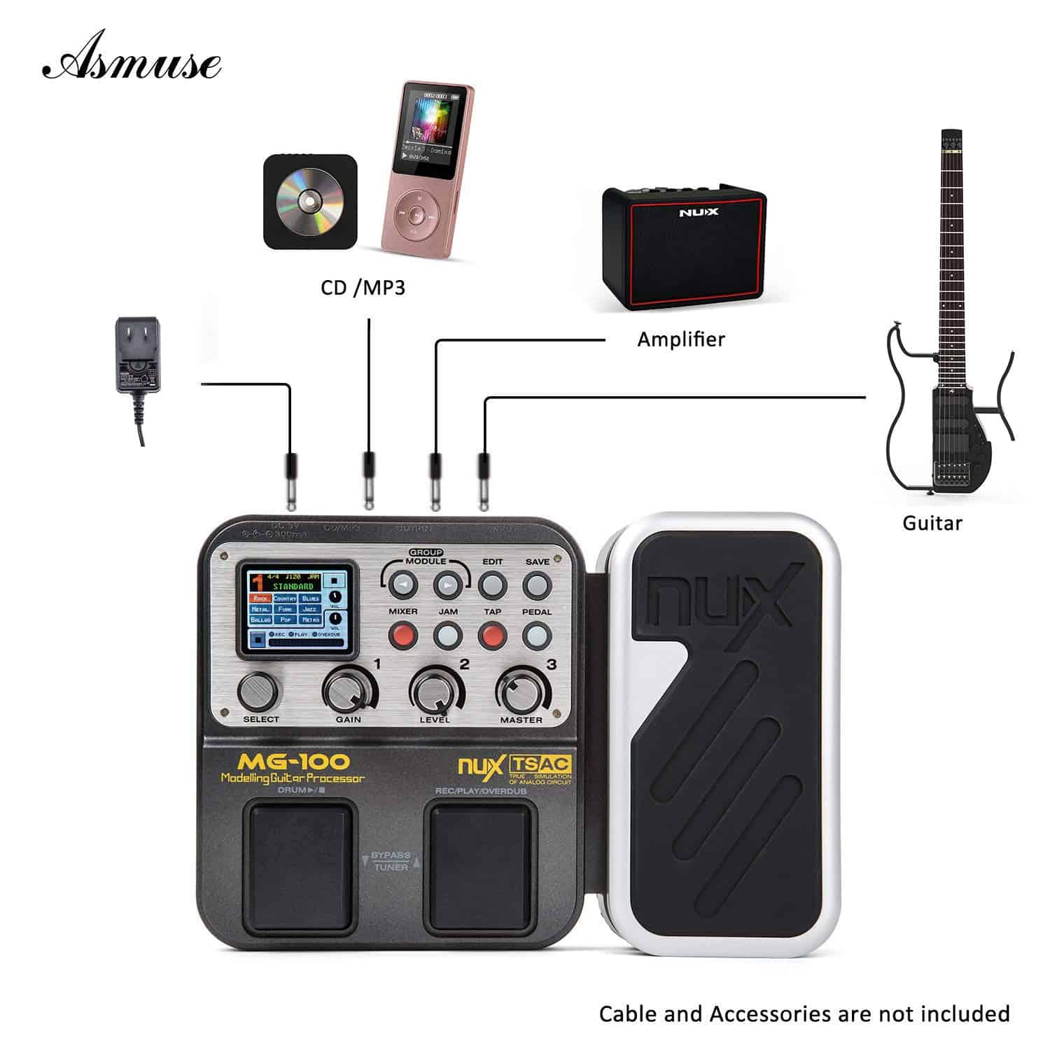 Pedal de Efectos Multifuncional Profesional MG-100 para - Imagen 4