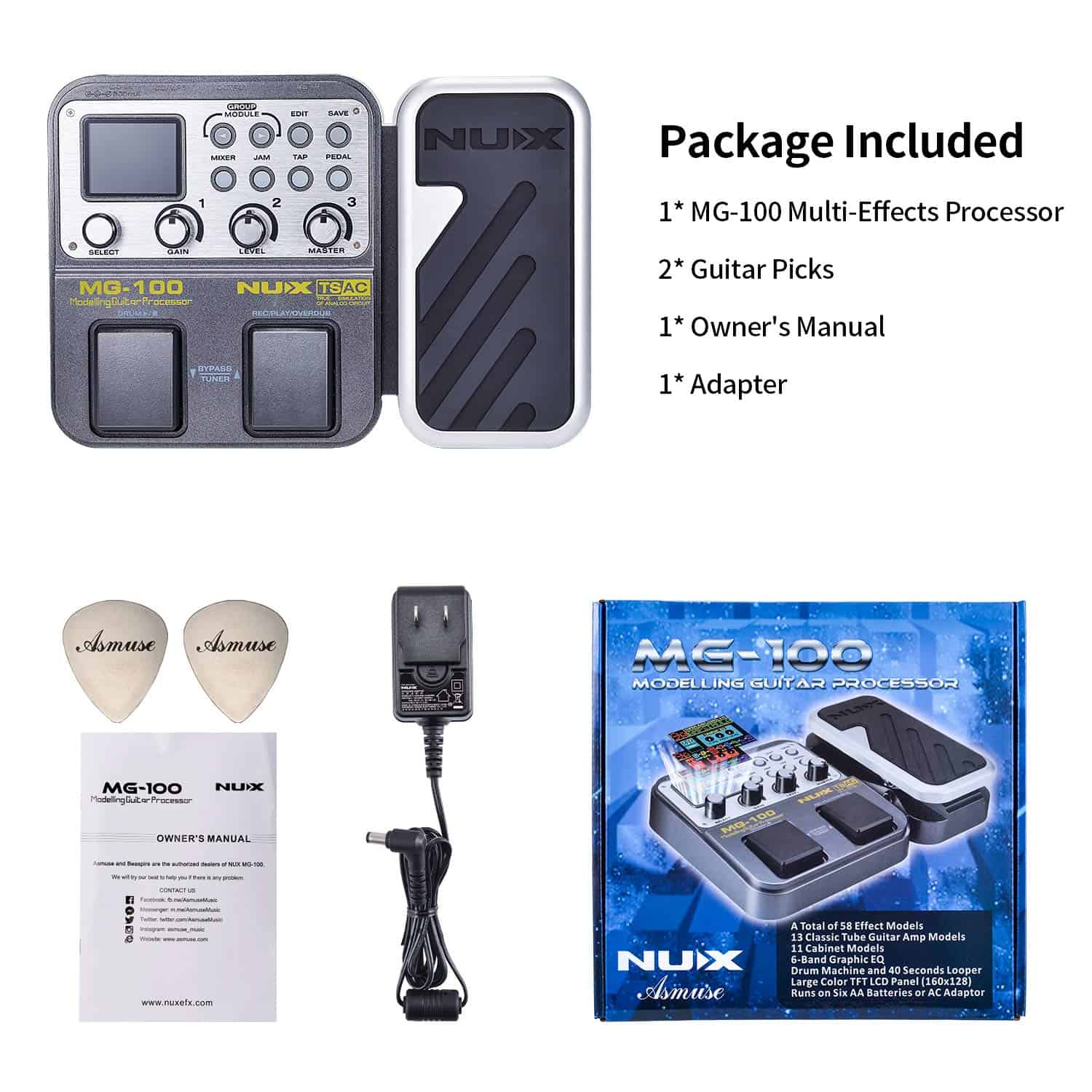 Pedal de Efectos Multifuncional Profesional MG-100 para - Imagen 7