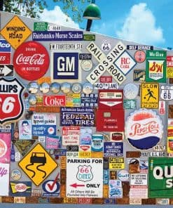 Old Ad Signs Road Signs, Un rompecabezas de 1500 piezas de