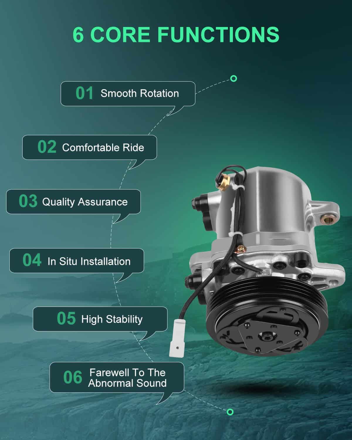 Compresor de Aire Acondicionado SCITOO 1999-2005 para Grand - Imagen 6