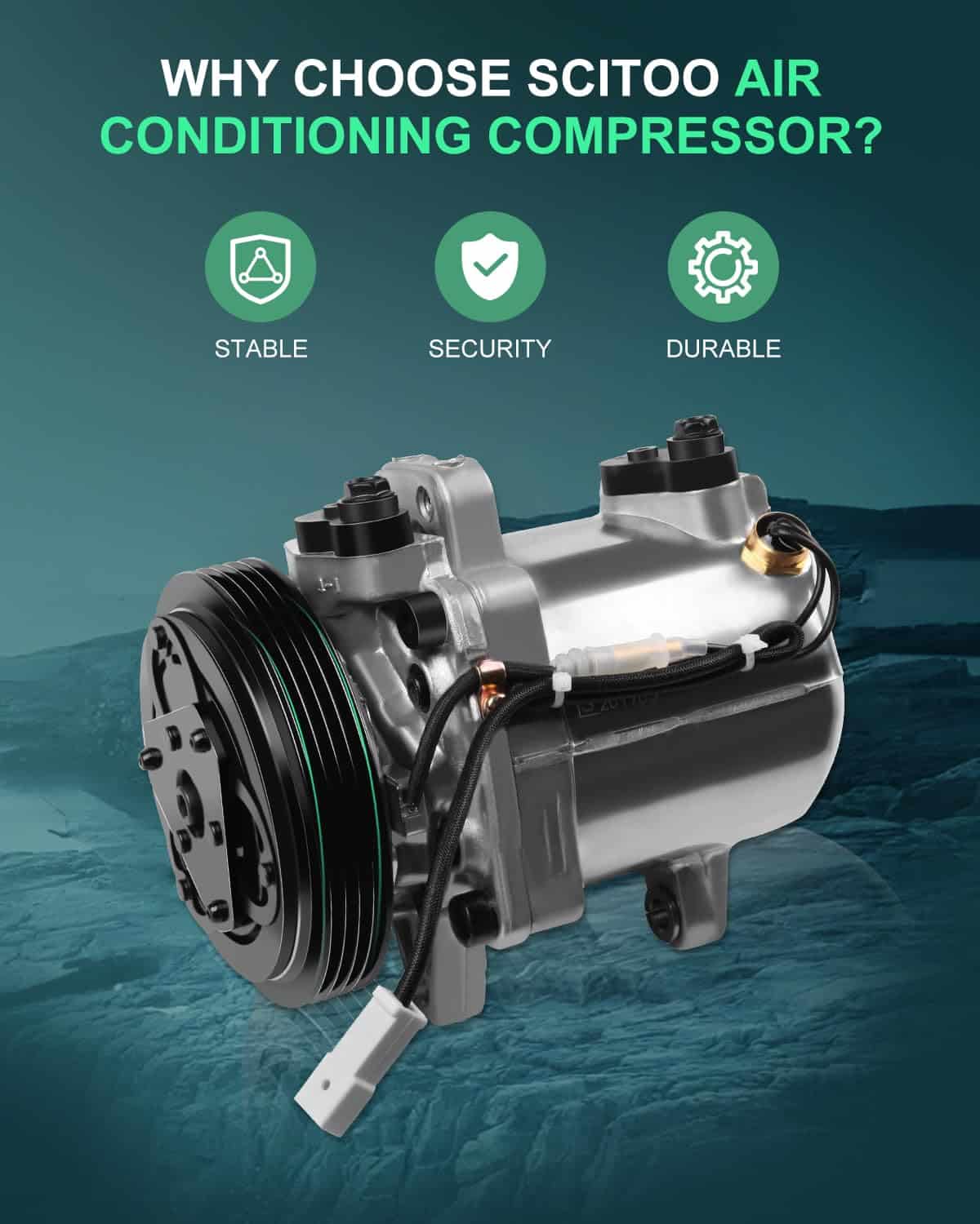 Compresor de Aire Acondicionado SCITOO 1999-2005 para Grand - Imagen 4