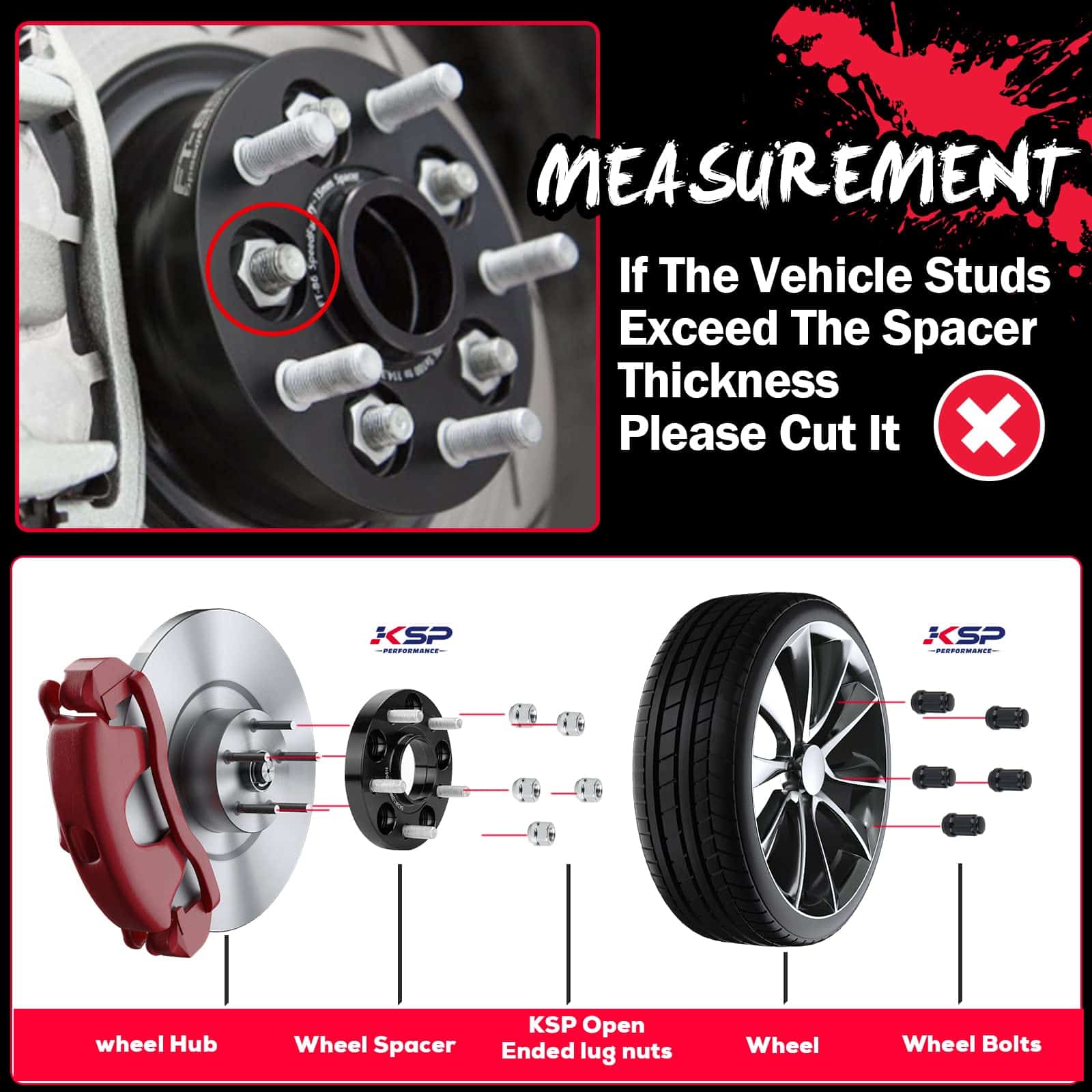Separadores de rueda KSP 5x114.3mm 25mm para A-c-c-o-r-d - Imagen 6