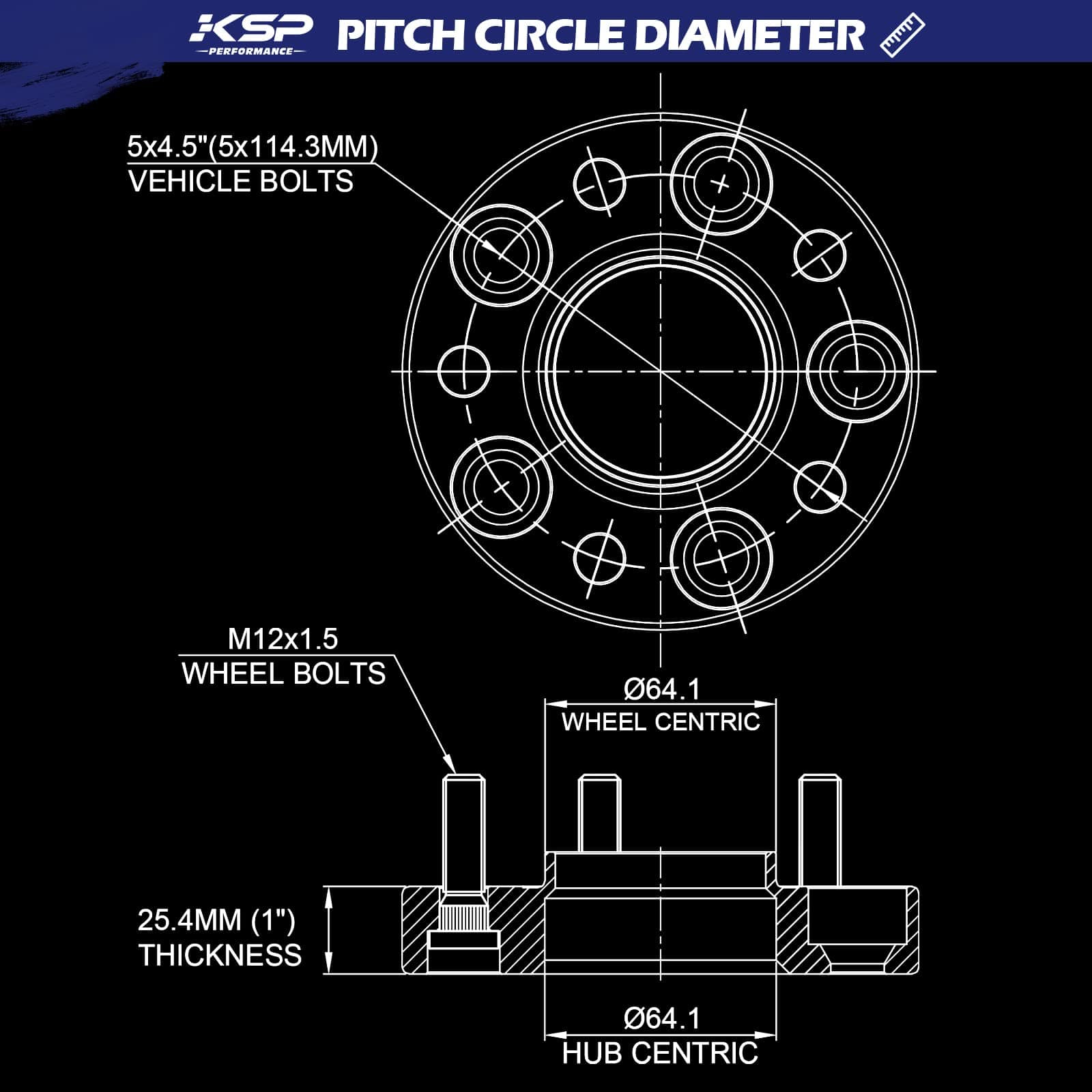Separadores de rueda KSP 5x114.3mm 25mm para A-c-c-o-r-d - Imagen 3