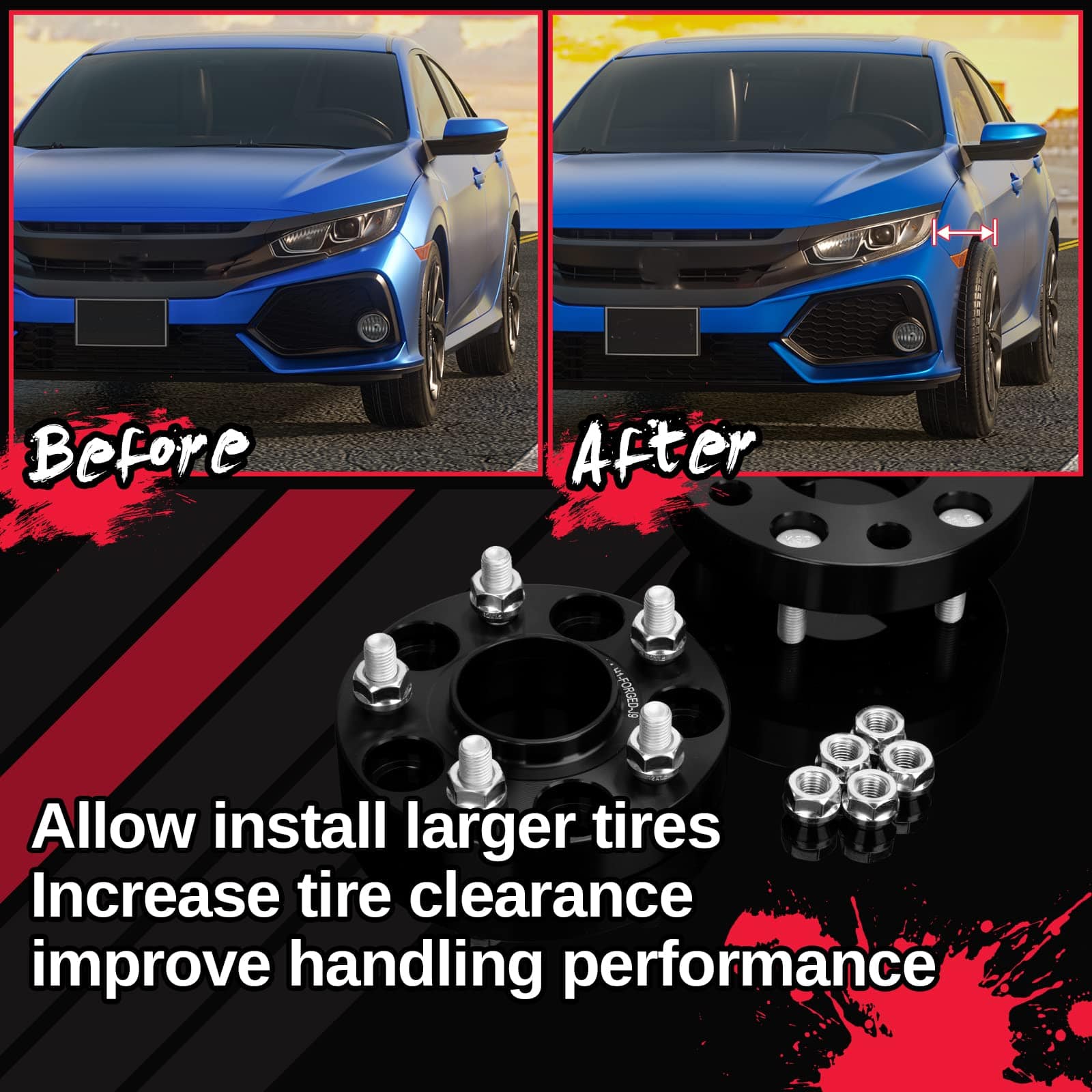 Separadores de rueda KSP 5x114.3mm 25mm para A-c-c-o-r-d - Imagen 7