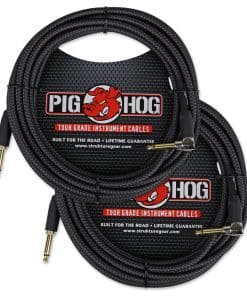 Cable de Instrumento Tejido Pig Hog PCH20BKR, 20 pies