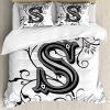 Juego de Funda Nórdica Ambesonne Letra S, Diseño Abstracto