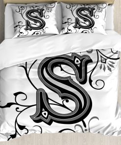 Juego de Funda Nórdica Ambesonne Letra S, Diseño Abstracto