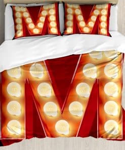 Juego de Funda nórdica Ambesonne con Letra M, Grupo de