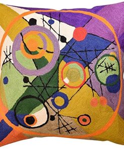 Funda de Almohada Contemporánea Kashmir Designs Kandinsky -