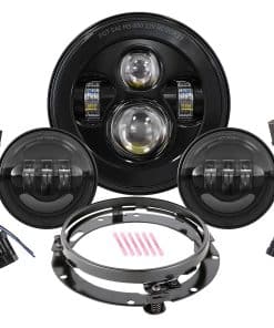 Kit de bombilla de faro LED redondo de 7 pulgadas con luces
