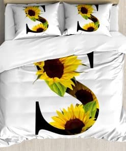 Juego de Funda de Edredón Ambesonne con Letra S, Elementos