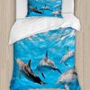 Juego de funda de edredón Ambesonne Dolphin, Fotografía