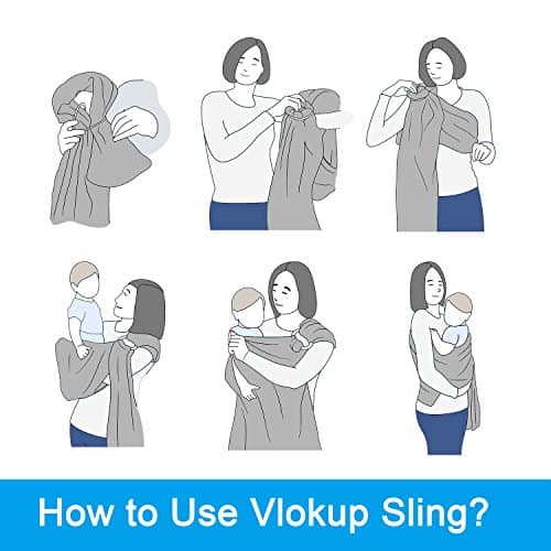 Fular Portabebés Vlokup Baby Ring en Color Naranja Arcoíris - Imagen 8