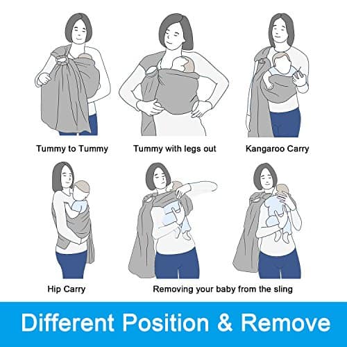 Fular Portabebés Vlokup Baby Ring en Color Naranja Arcoíris - Imagen 9