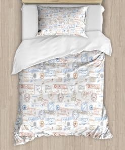 Juego de Funda de Edredón Ambesonne Travel, Estampas