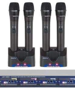 Sistema de Micrófono Inalámbrico Profesional de 4 Canales