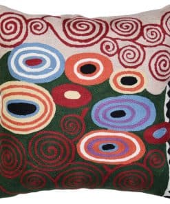 Funda de cojín moderna en verde Klimt de Kashmir Designs -