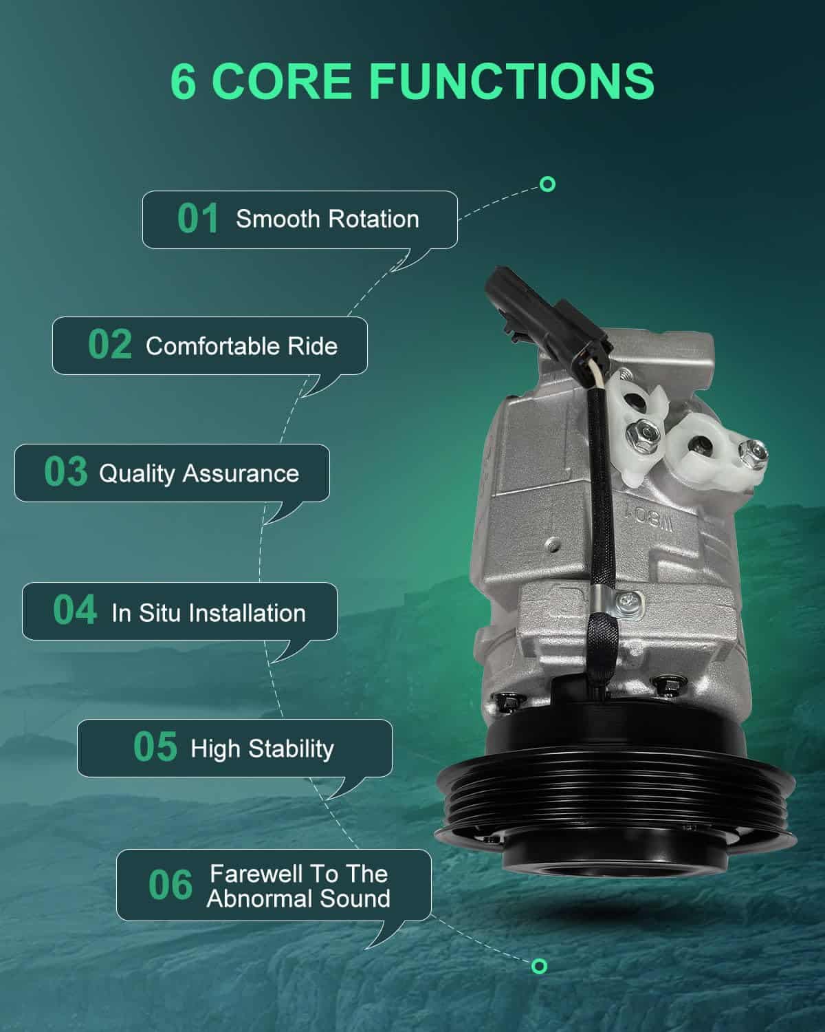Compresor de Aire Acondicionado SCITOO CO 27001C para - Imagen 6