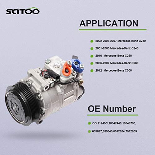 Compresor de Aire Acondicionado SCITOO CO 11245C para - Imagen 3