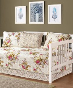 Fancy Collection 5pc Day Bed Cover Modern Reversible Gris