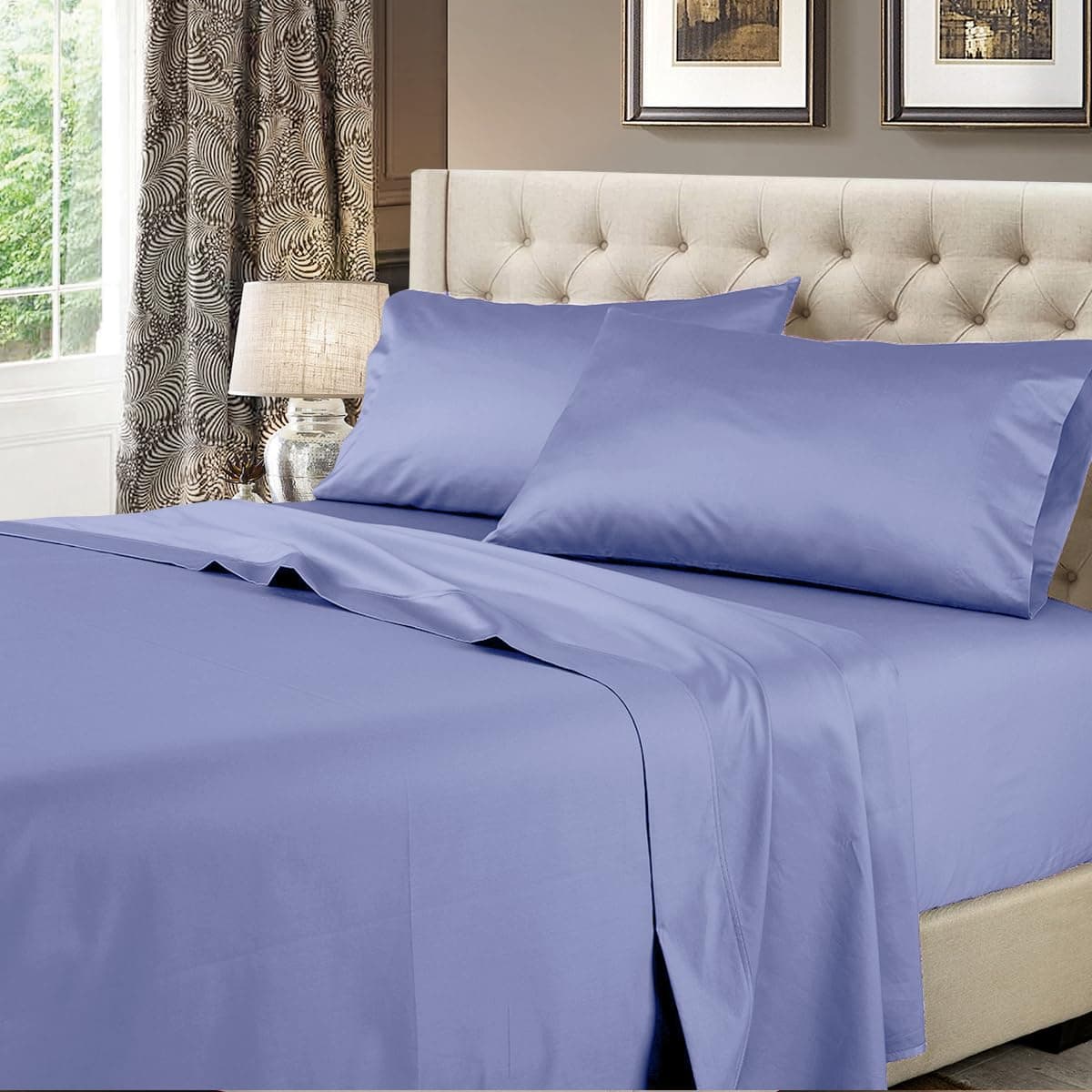 Royal Hotel Bedding Top-Split-King: -Periwinkle
